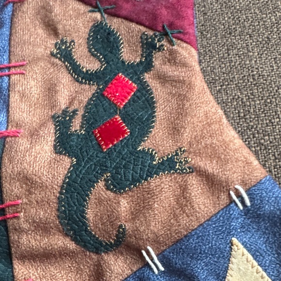 Santa and Cowboy Hat Christmas Stocking - Picture 4 of 9